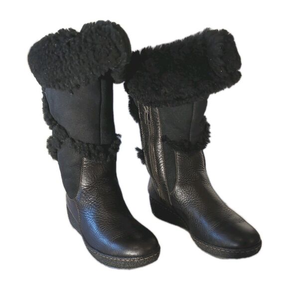 Born Women's Black Size 8.5/40 Medium Width Leather Winter Boots - Picture 7 of 14
